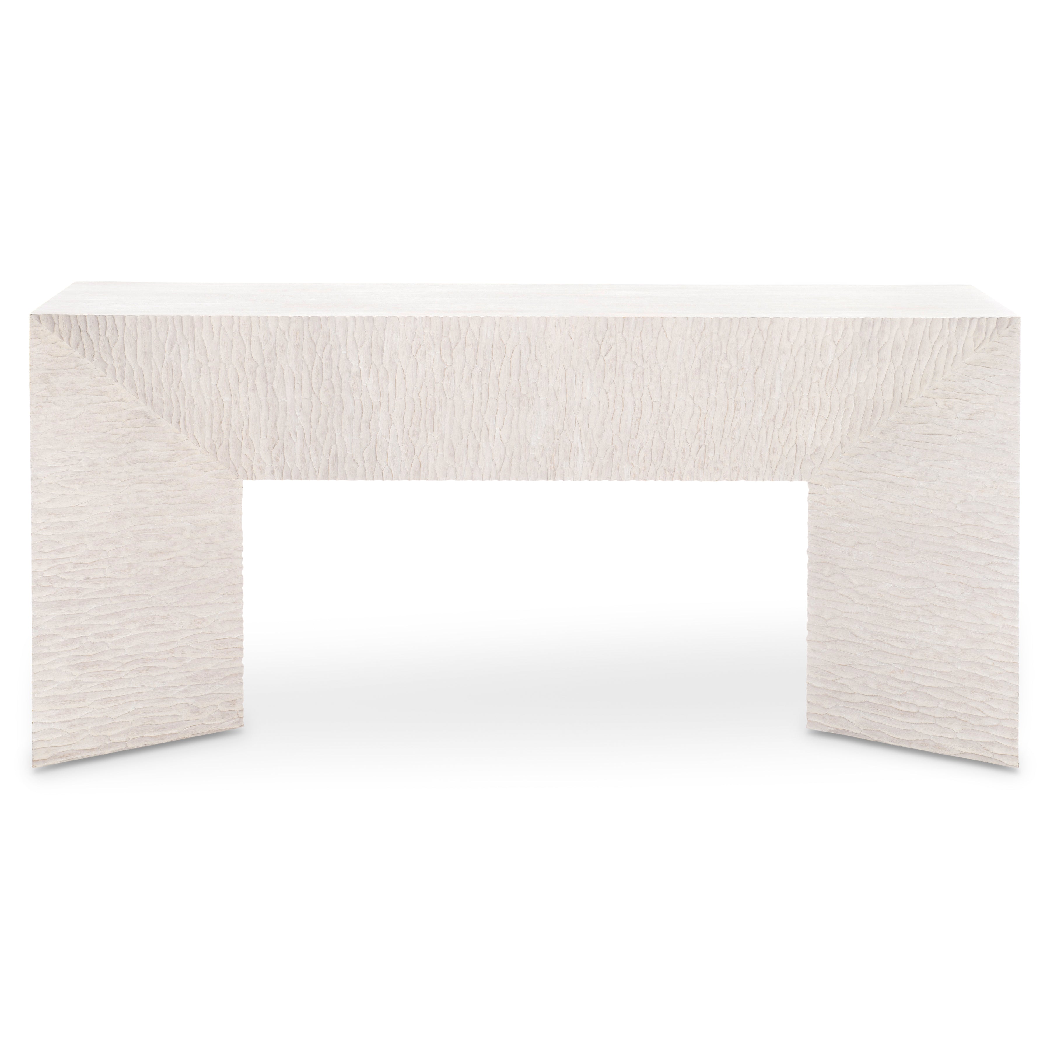 Solaria Console Table with 2 Wooden Pedestal Bases by Bernhardt