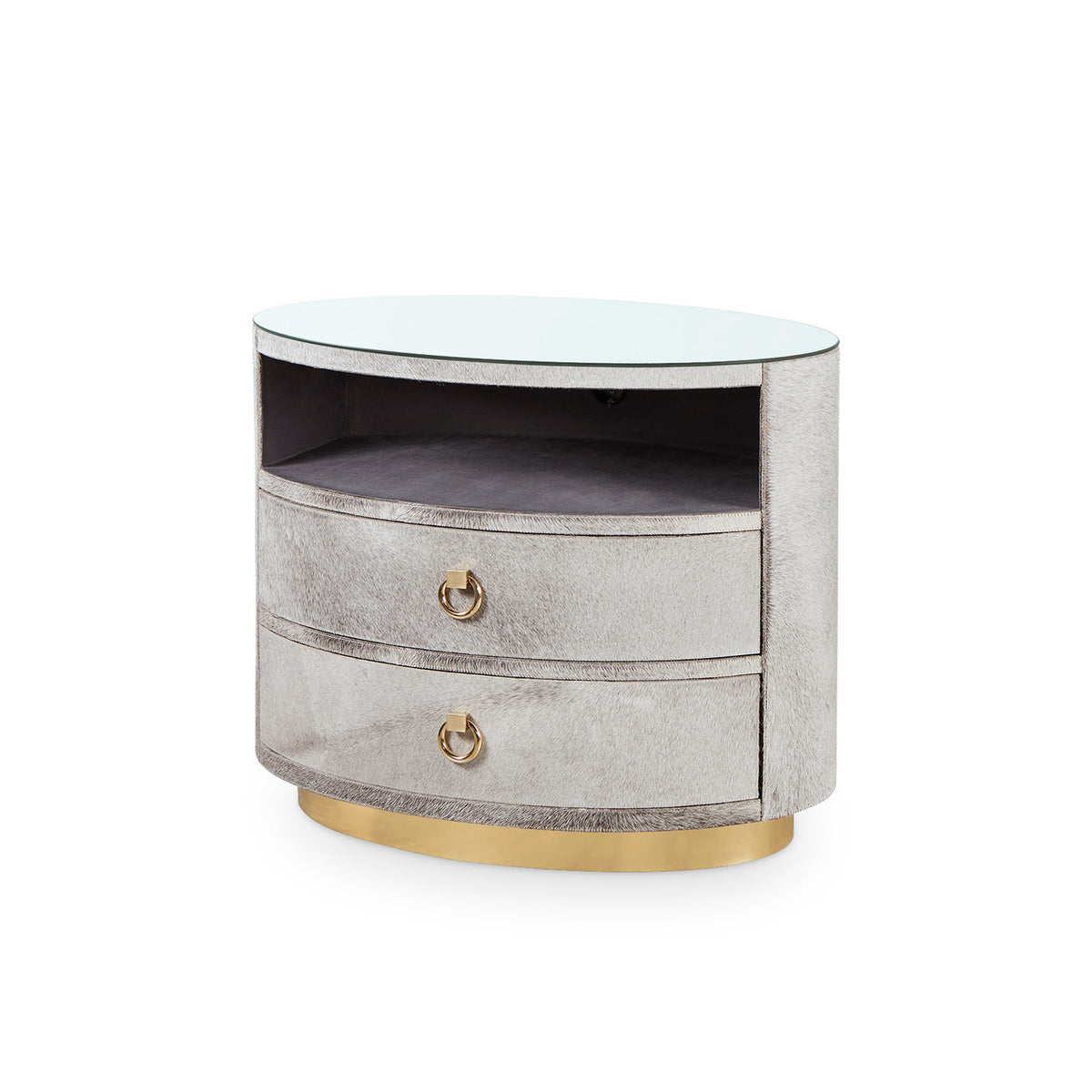 Julius 2-Drawer Side Table - Gray