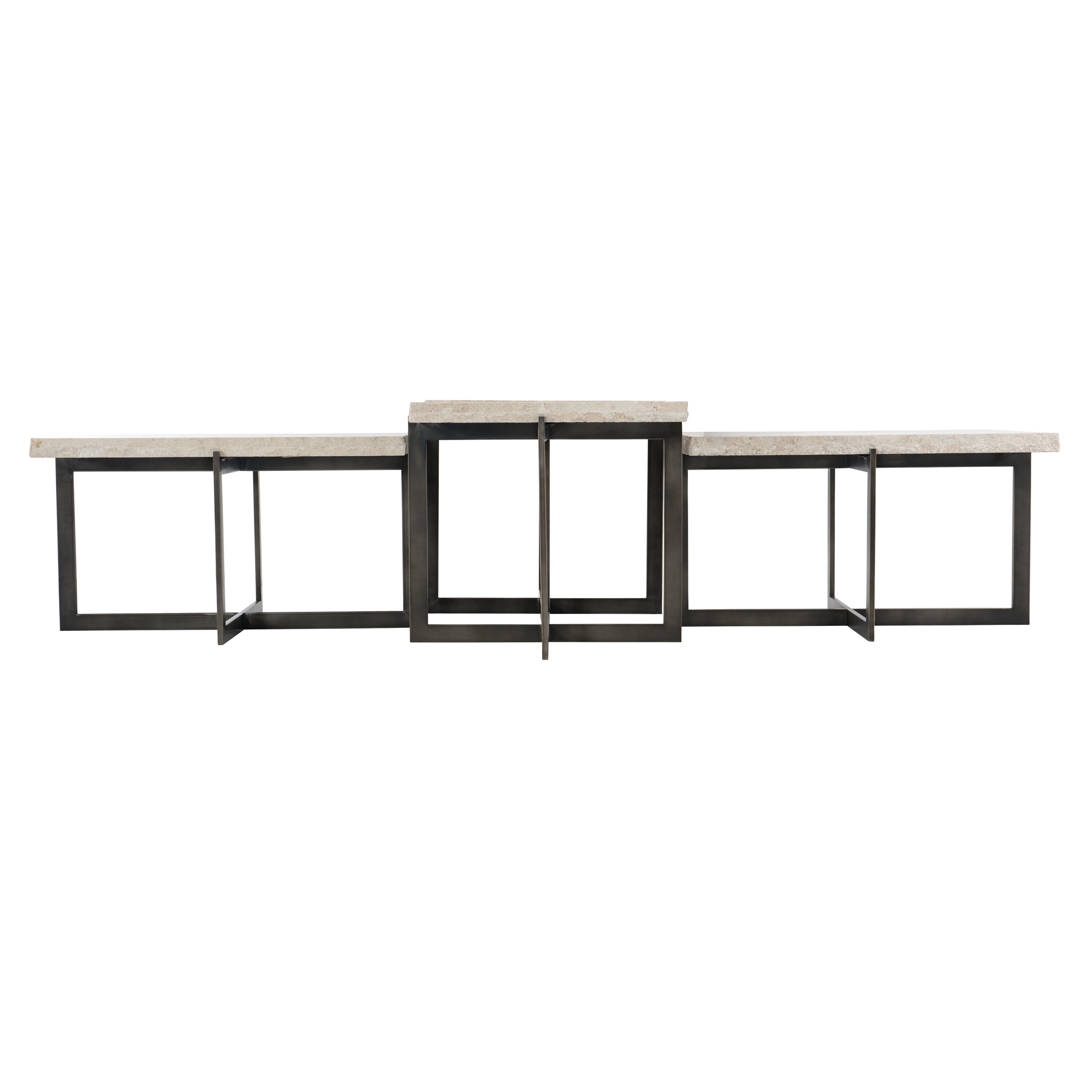 Hathaway Metal Bunching Square Cocktail Table by Bernhardt