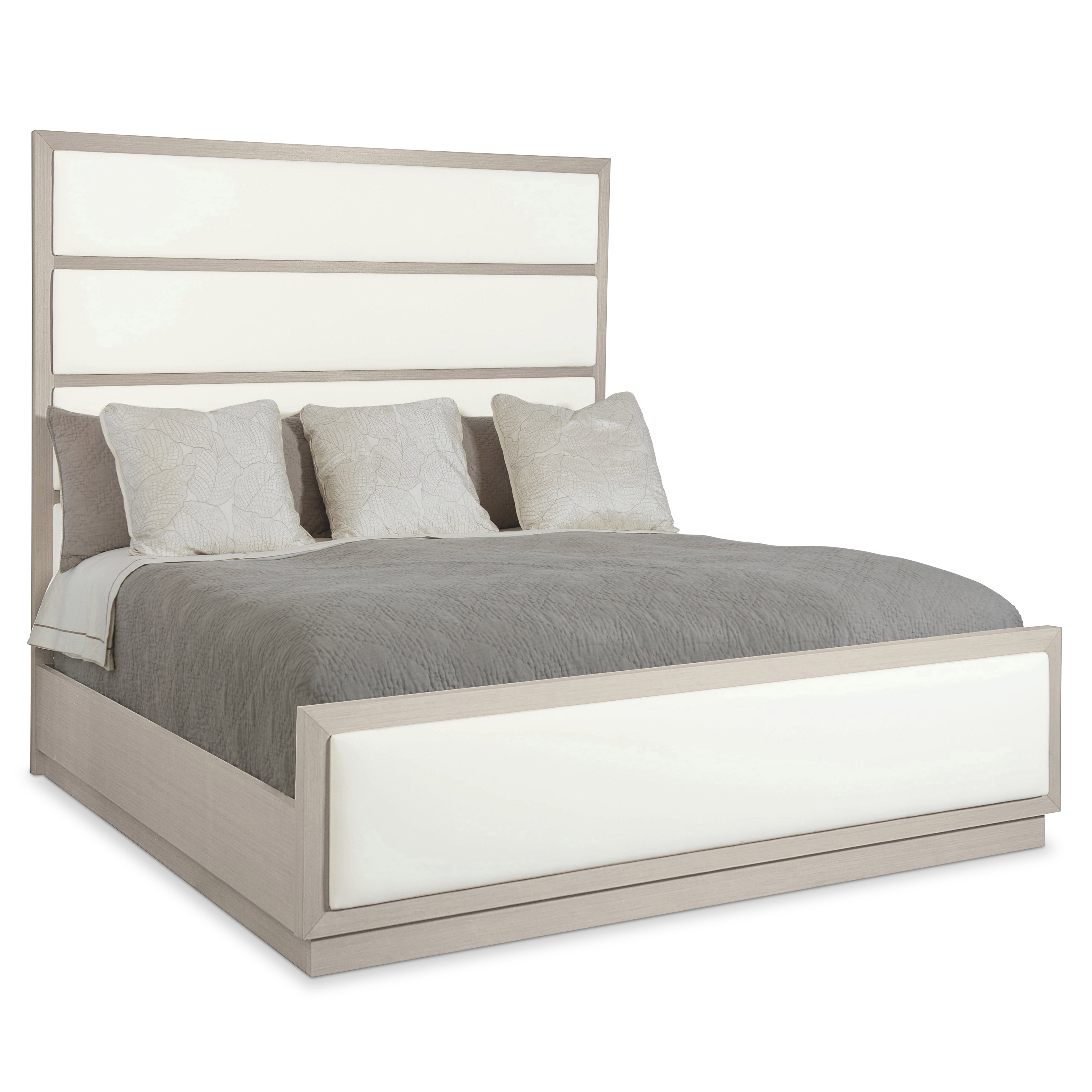 Axiom Panel Bed with Inset Upholstered Panels by Bernhardt
