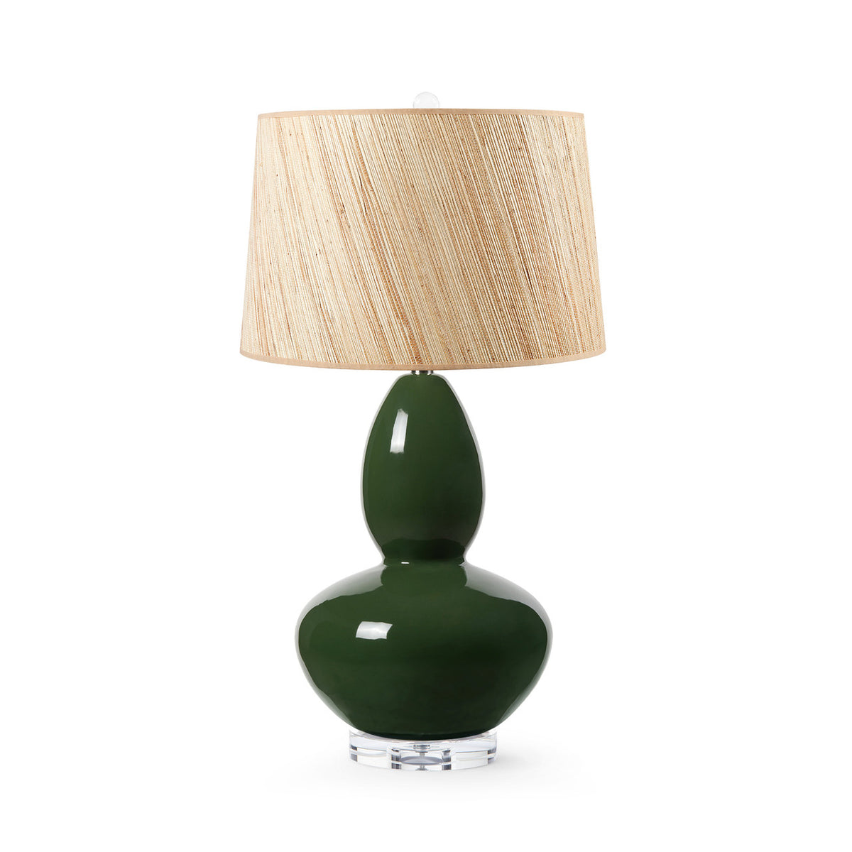 Lisbon Lamp with Shade 17-inch Papyrus with Nickel