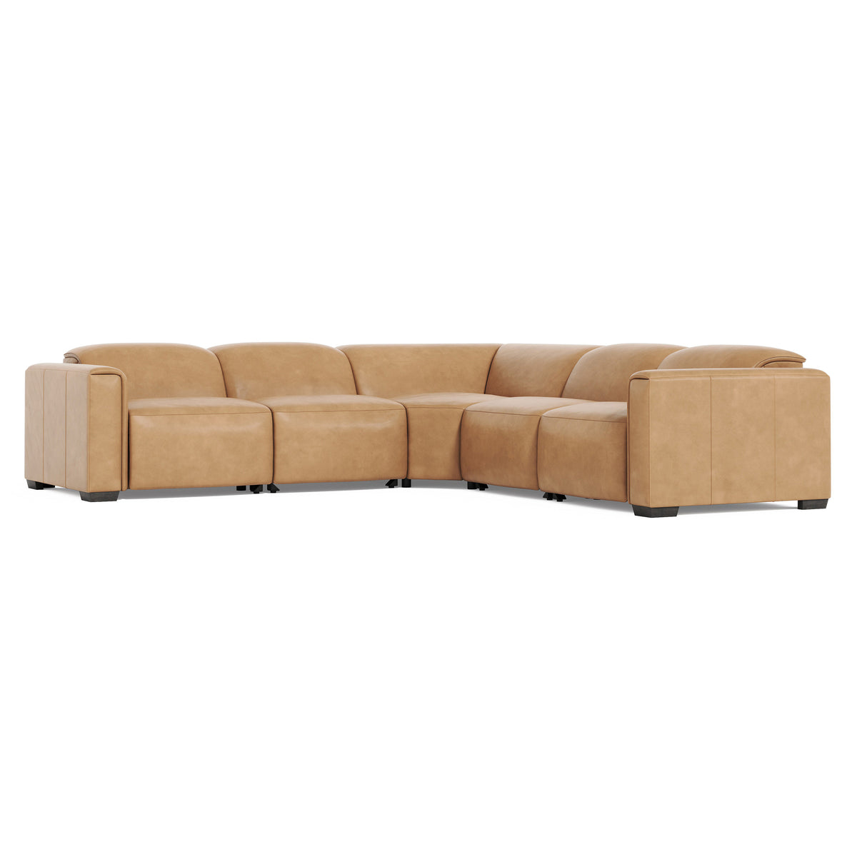 Billings Leather 5-Piece Power Motion Sectional by Bernhardt