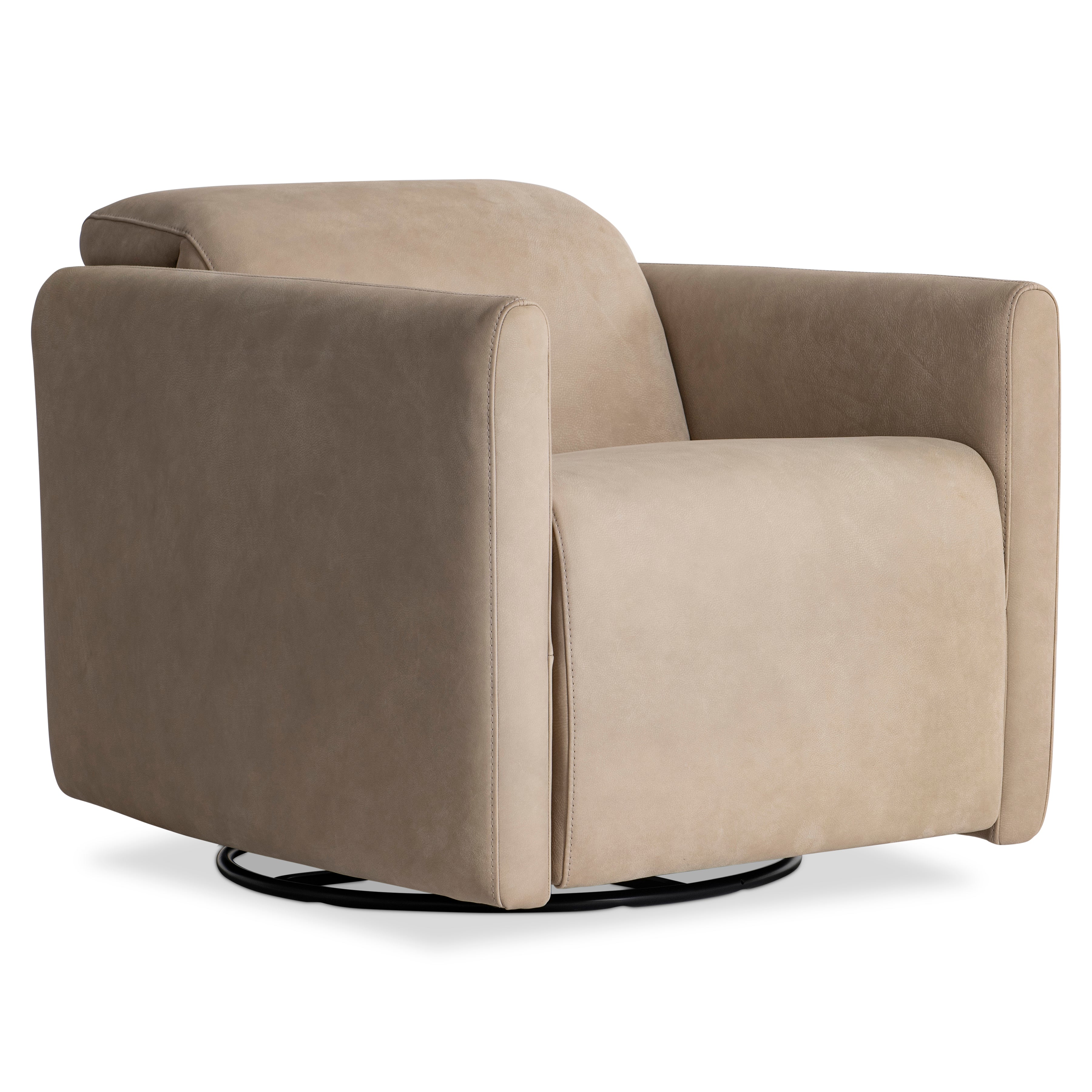 Livvy Leather Power Motion Swivel Chair by Bernhardt