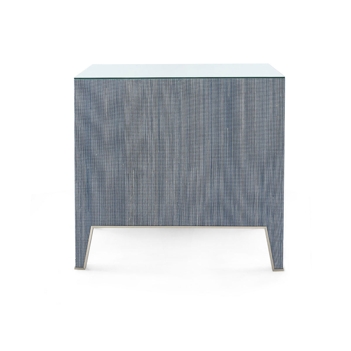 Madeline 3-Drawer Side Table with Glass Top