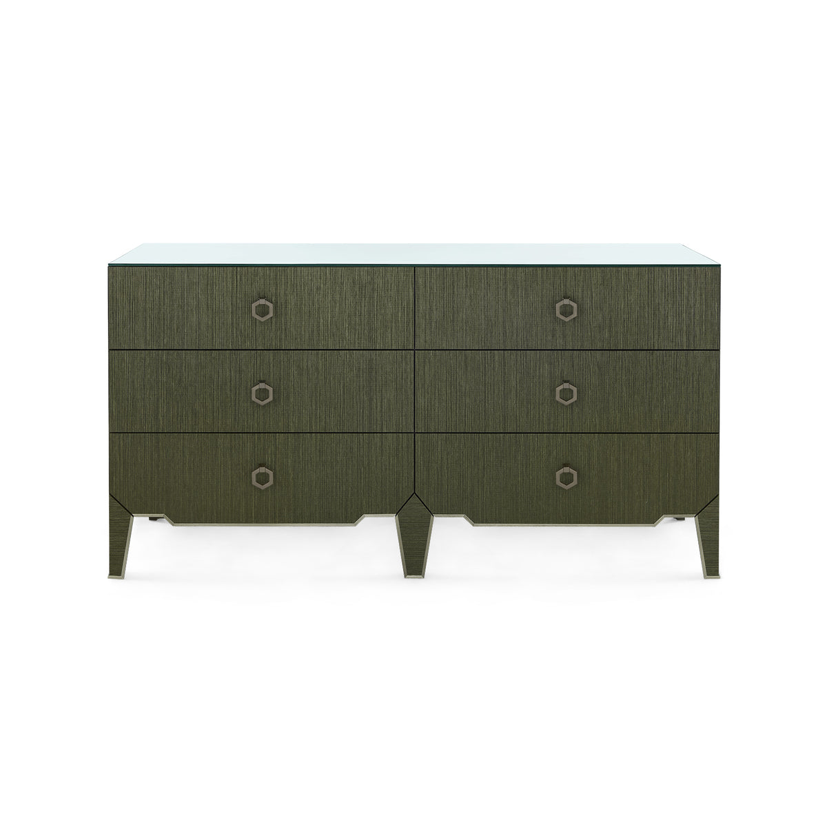 Madeline Extra Large 6-Drawer with Glass Top
