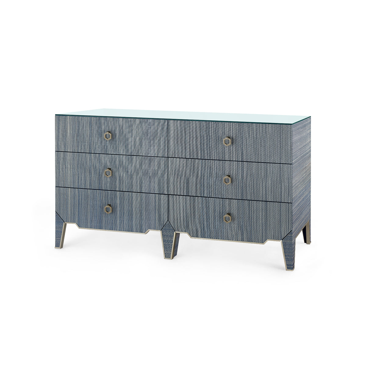 Madeline Extra Large 6-Drawer with Glass Top