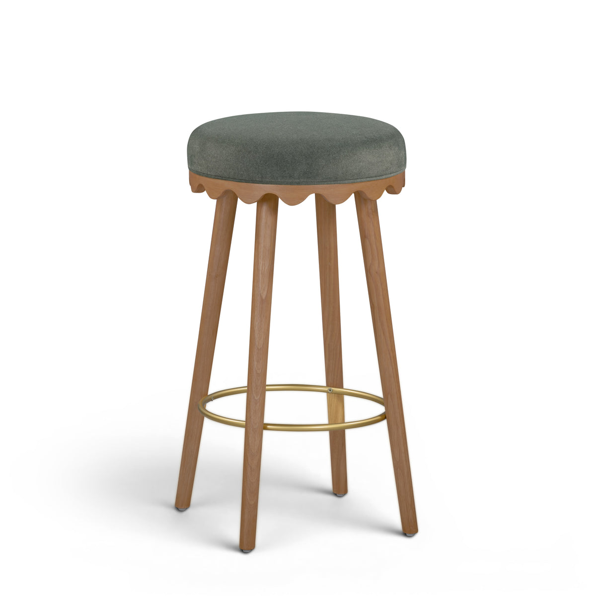 Oodle Performance Vegan Mohair Bar and Counter Stool