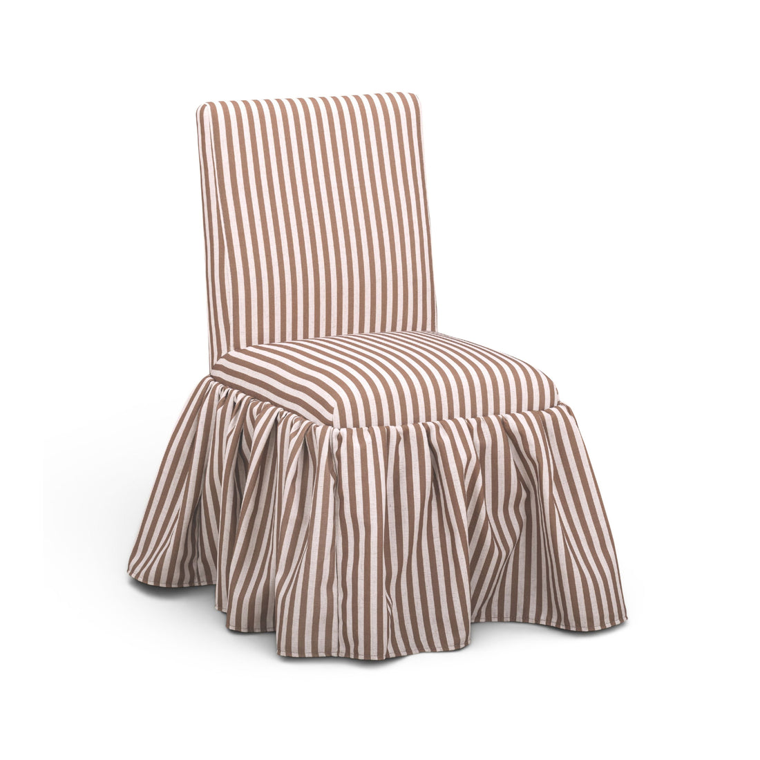 Gertrude Striped Performance Linen Skirted Dining Chair