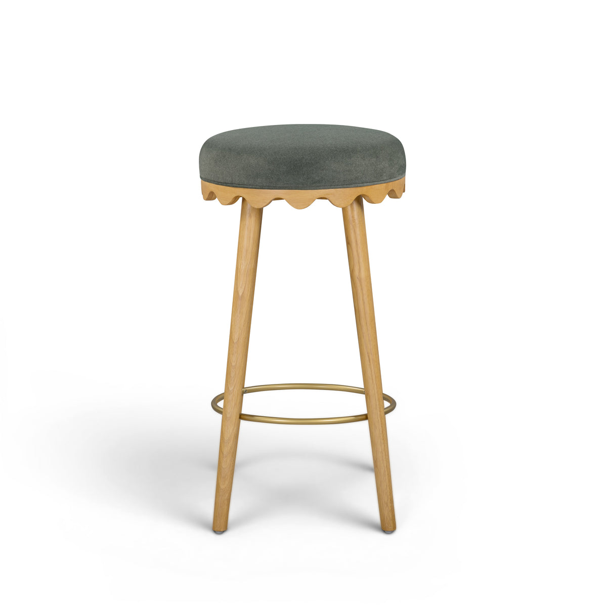 Oodle Performance Vegan Mohair Bar and Counter Stool