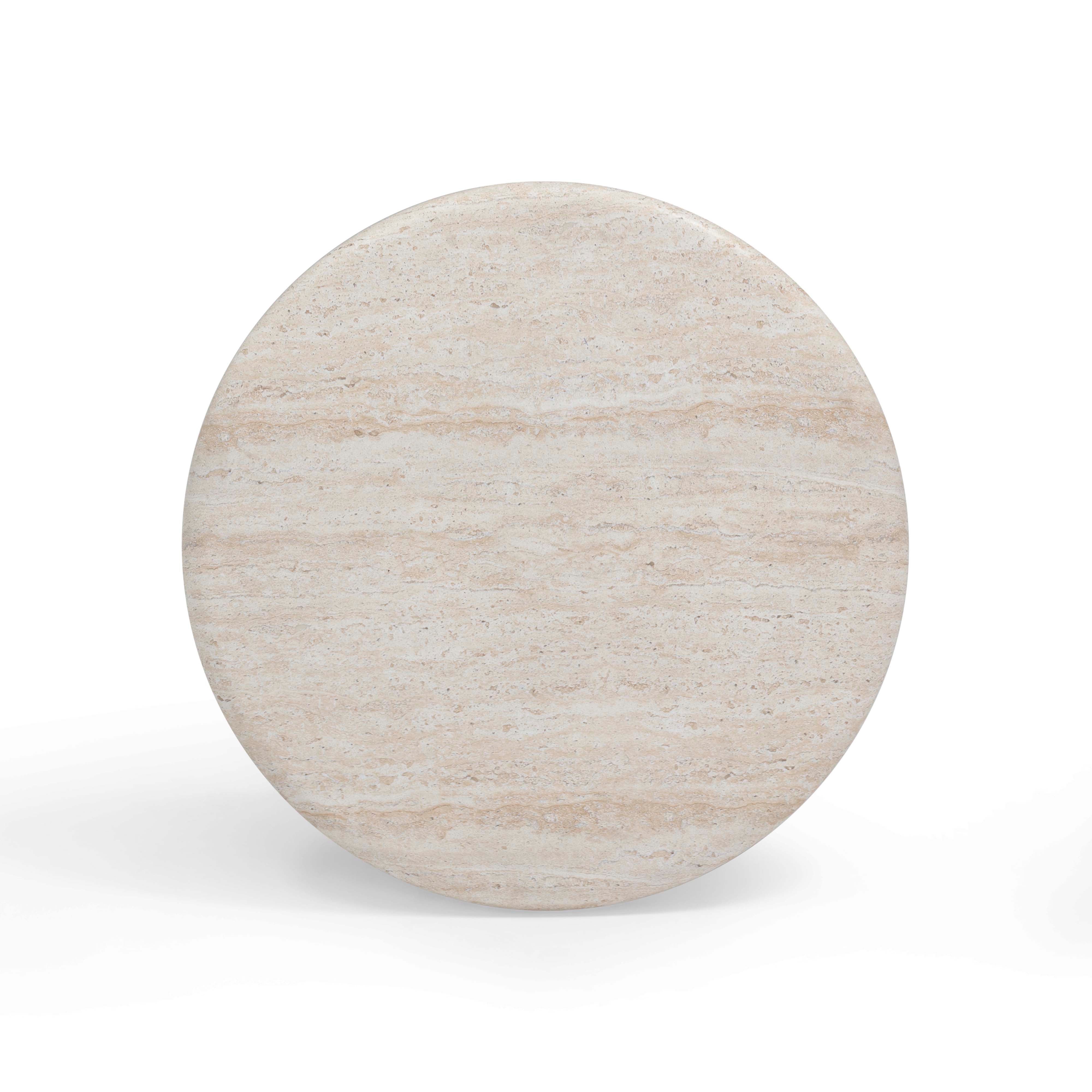 Cynthia Faux Travertine Concrete Indoor/Outdoor Side Table