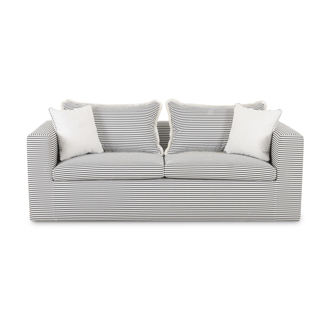 Salty 84.5" Striped Contract-Grade Indoor/Outdoor Sofa