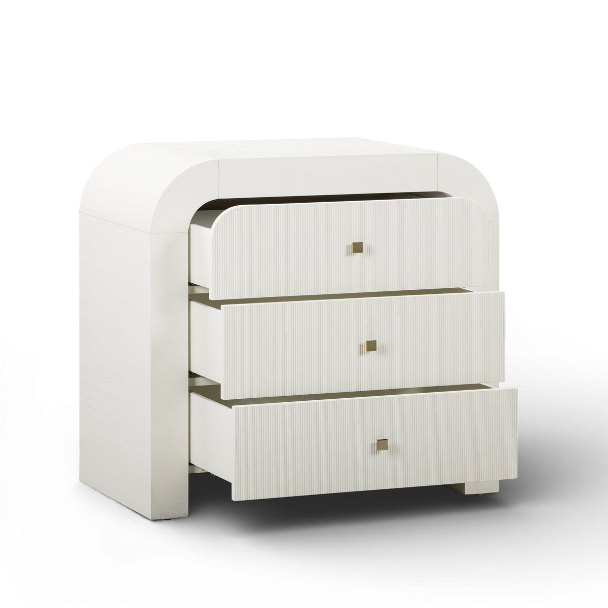 Hump 38" Arched 3-Drawer Bedside Chest