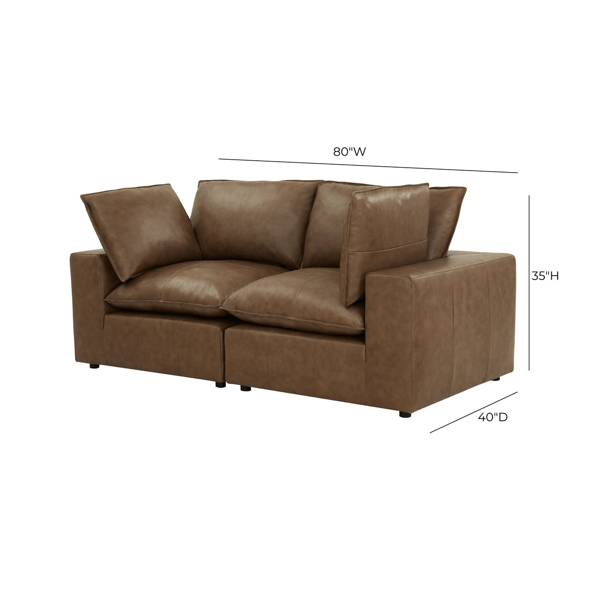 Cali 80" Modular Loveseat by TOV Furniture
