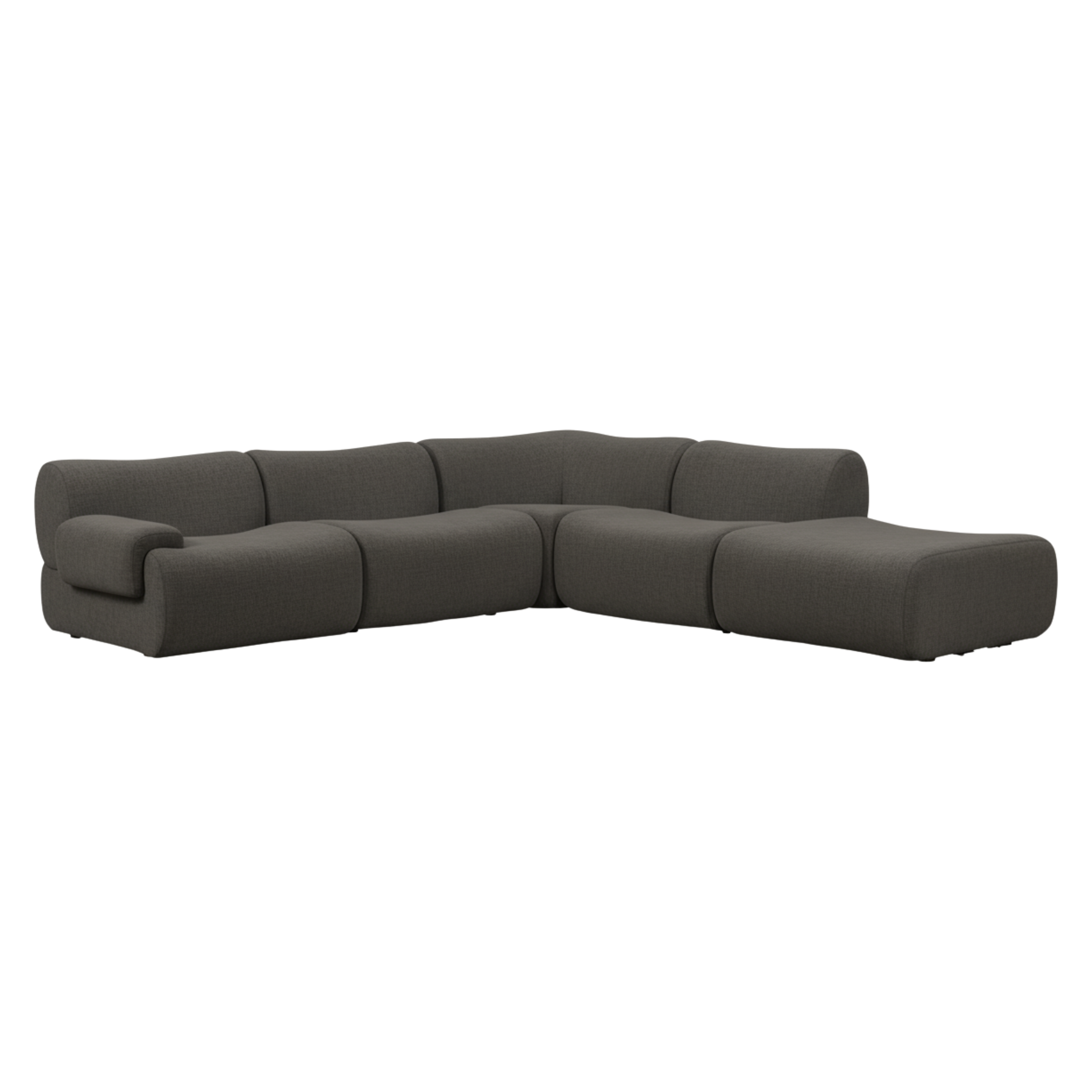 Zenith 5-Piece Contract-Grade Upcycled Fabric Modular Sectional