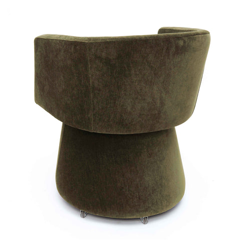 Kristen Upcycled Contract-Grade Chenille Rolling Desk Chair