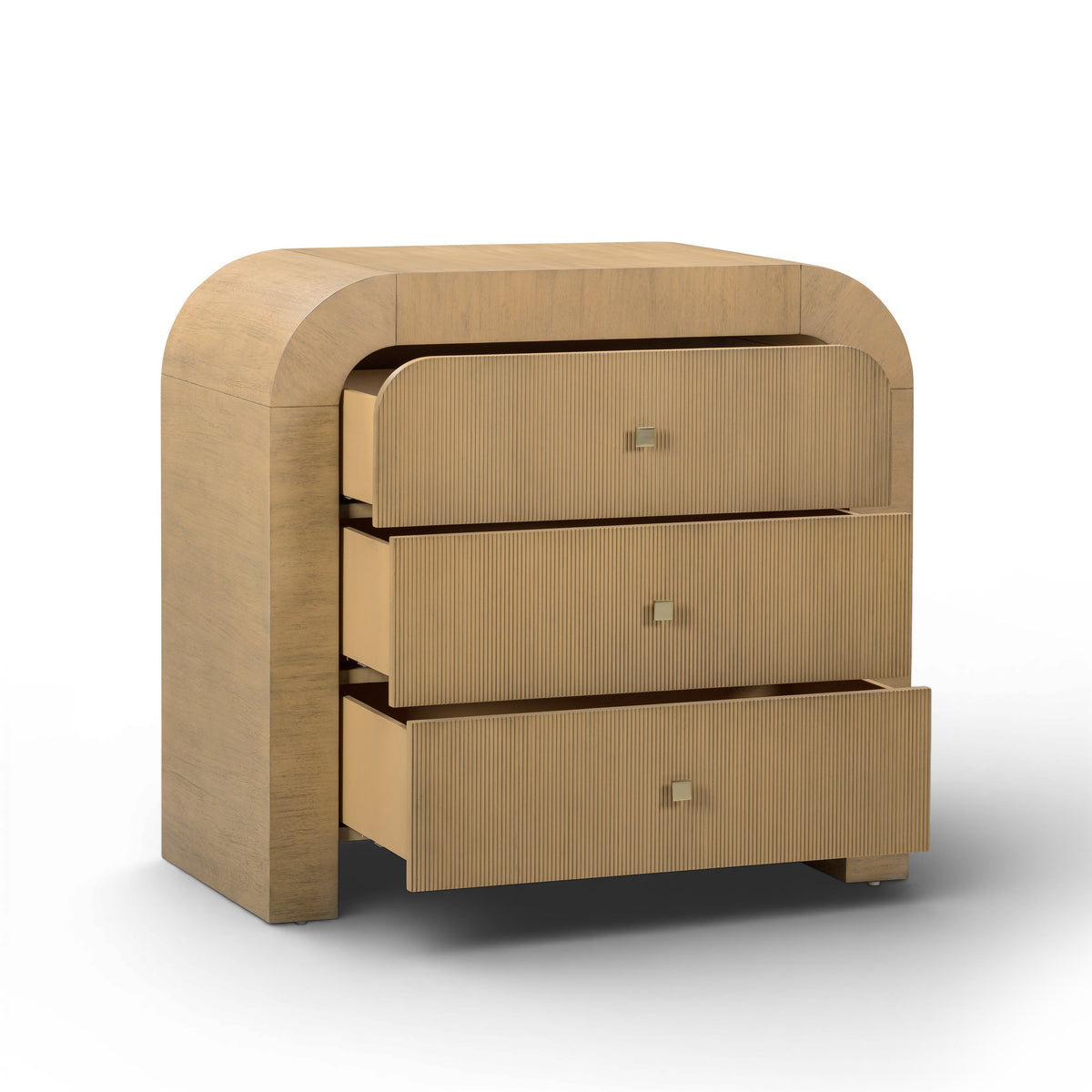 Hump 38" Arched 3-Drawer Bedside Chest