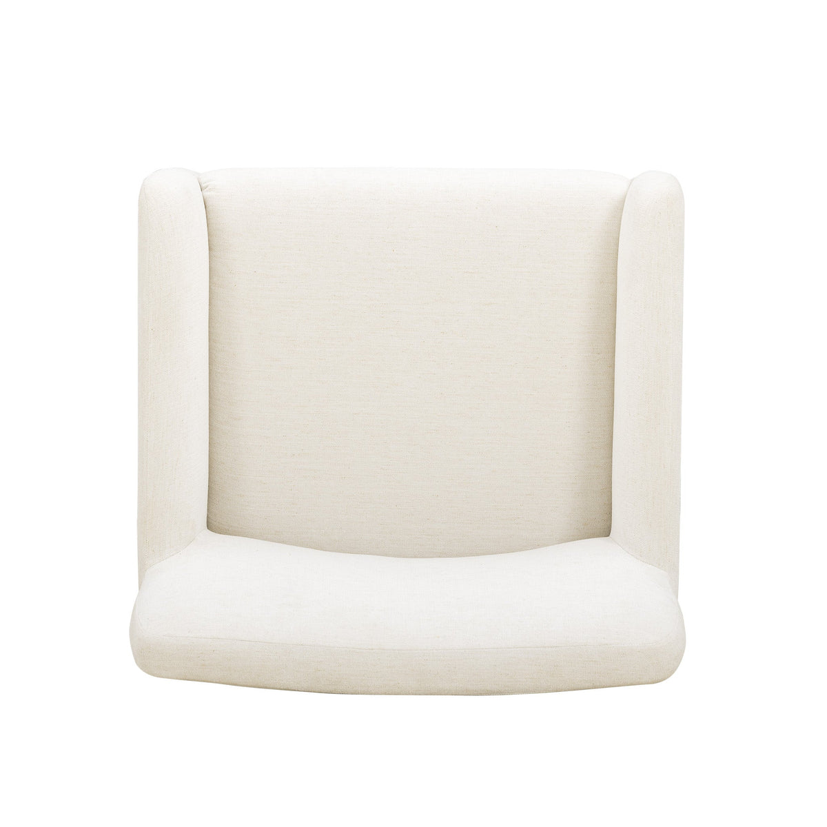 Crawley Performance Linen Chenille Dining Chair by TOV Furniture — cotton white chair, high-angle front view