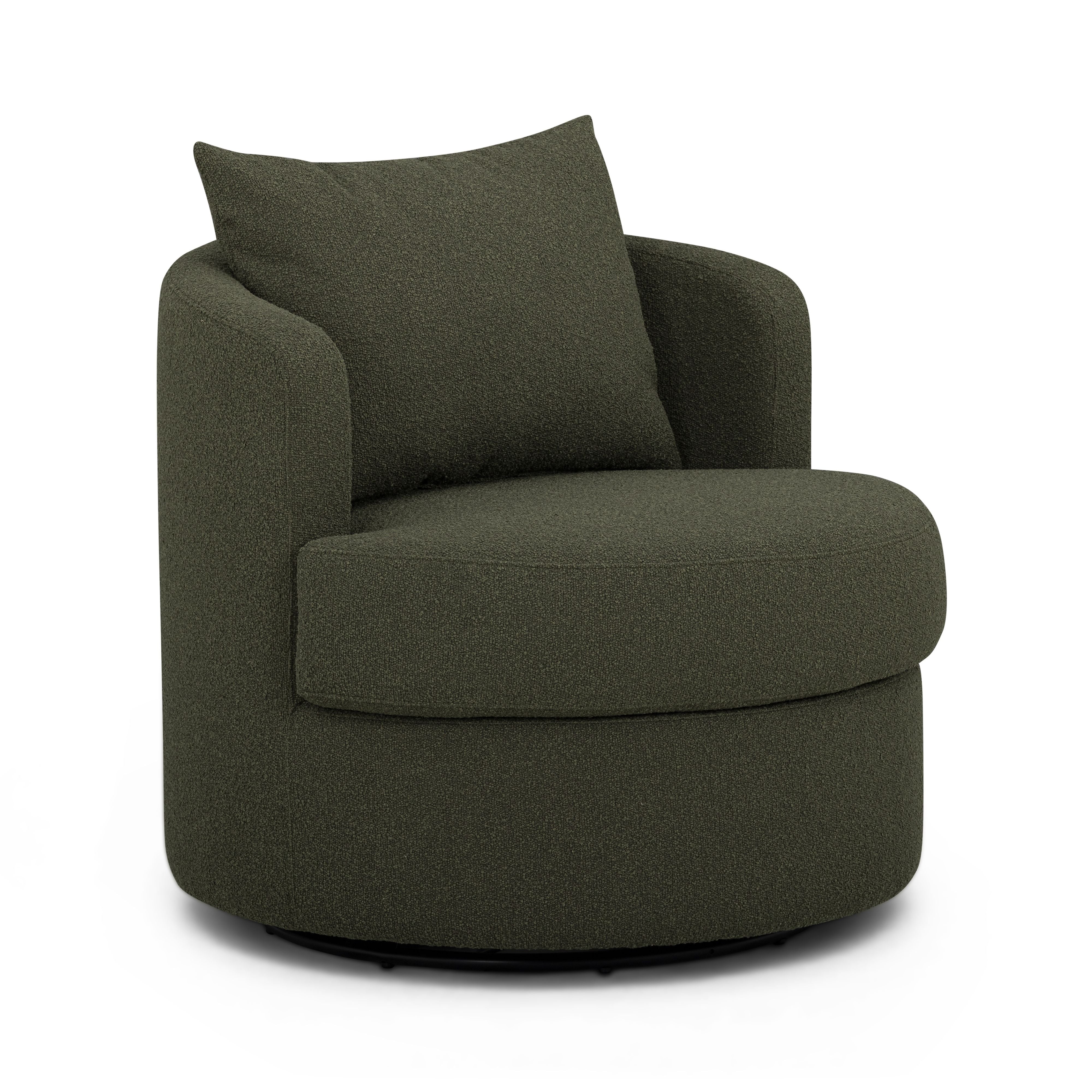 Silvi Performance Boucle Swivel Accent Chair