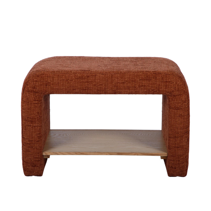 Alvie Railroad Chenille Storage Side Table