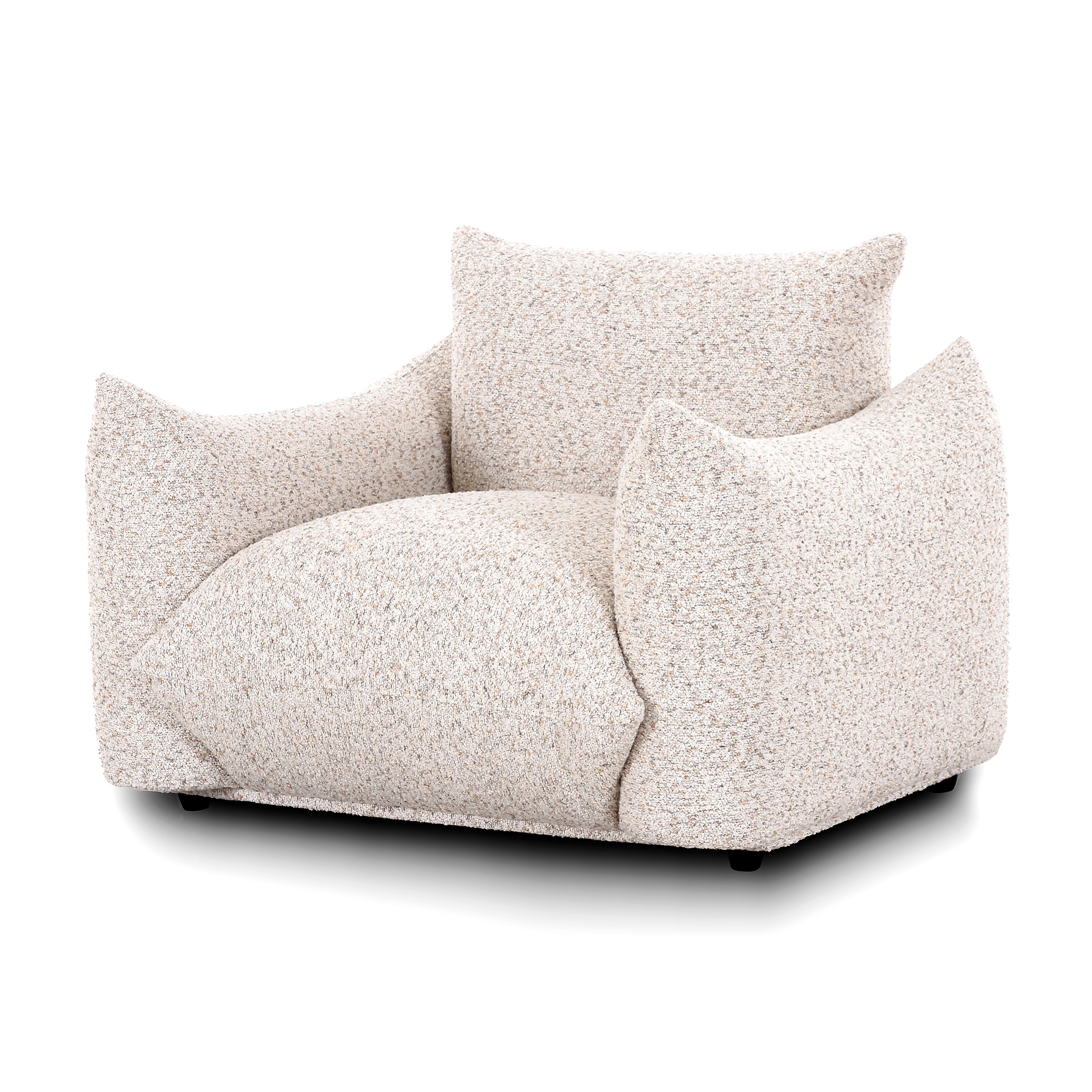 Saint Tropez Nubby Fabric Armchair in Sand