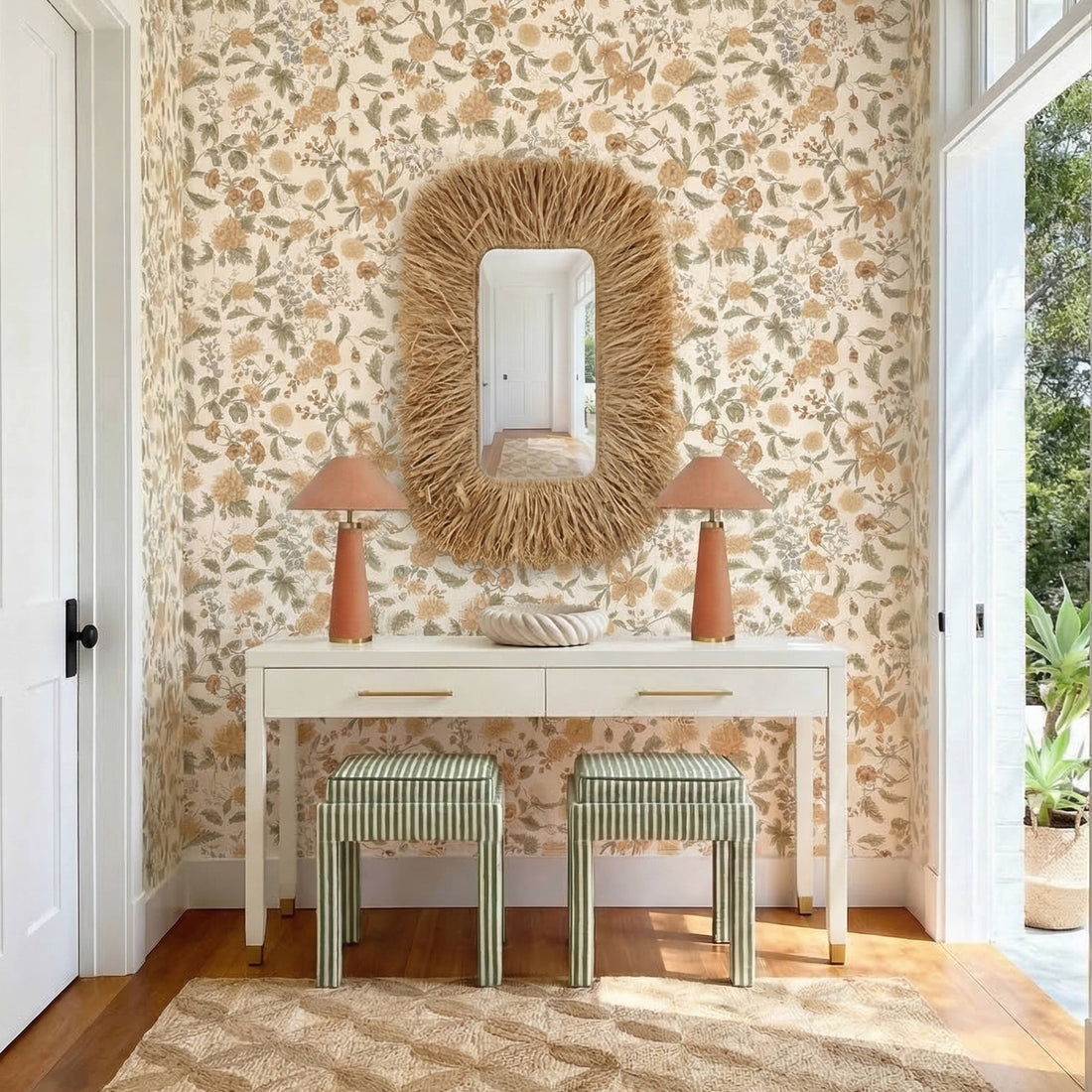 Kora Cotton Jute Contract-Grade Accent Stool