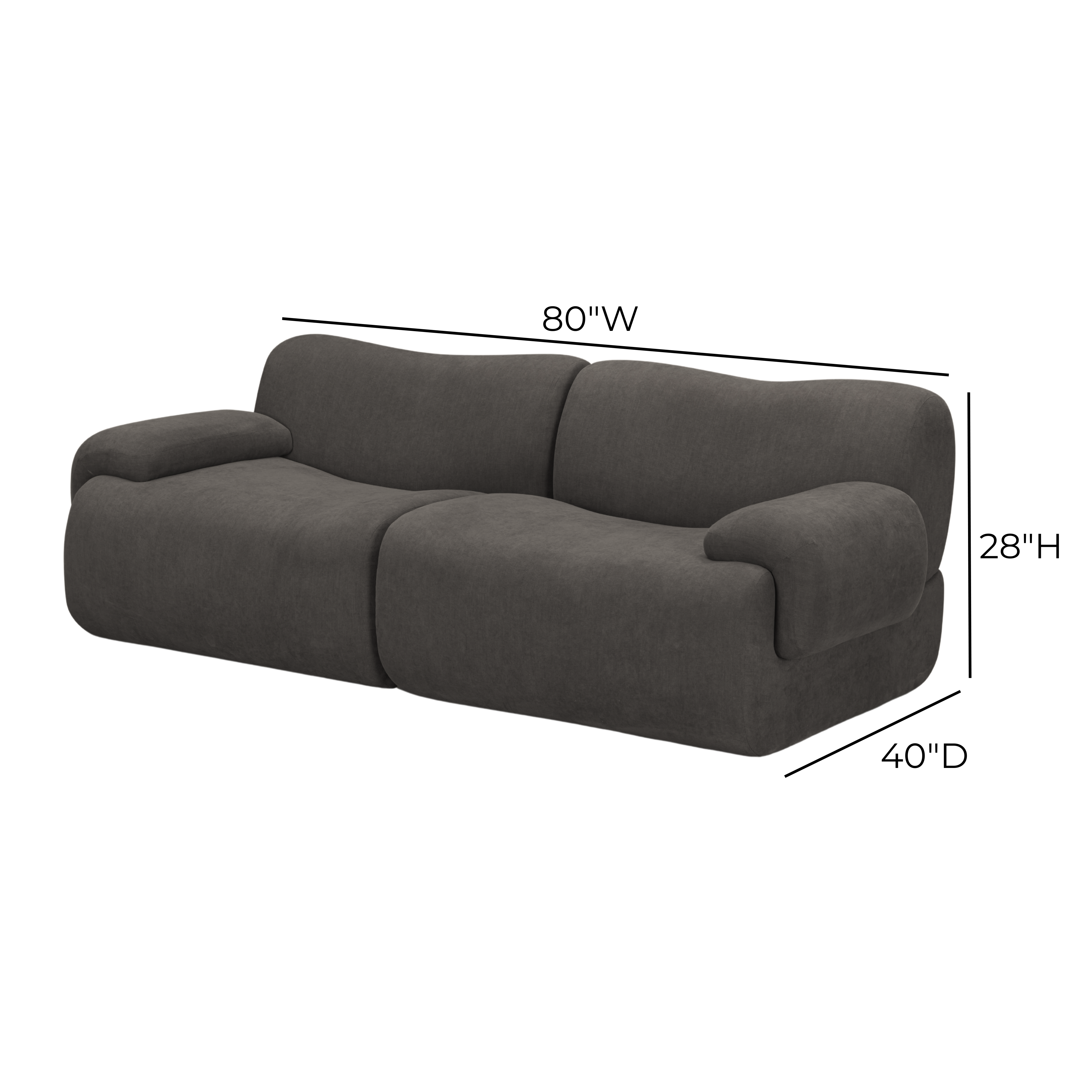 Zenith 80" Modular Loveseat