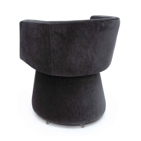 Kristen Upcycled Contract-Grade Chenille Rolling Desk Chair