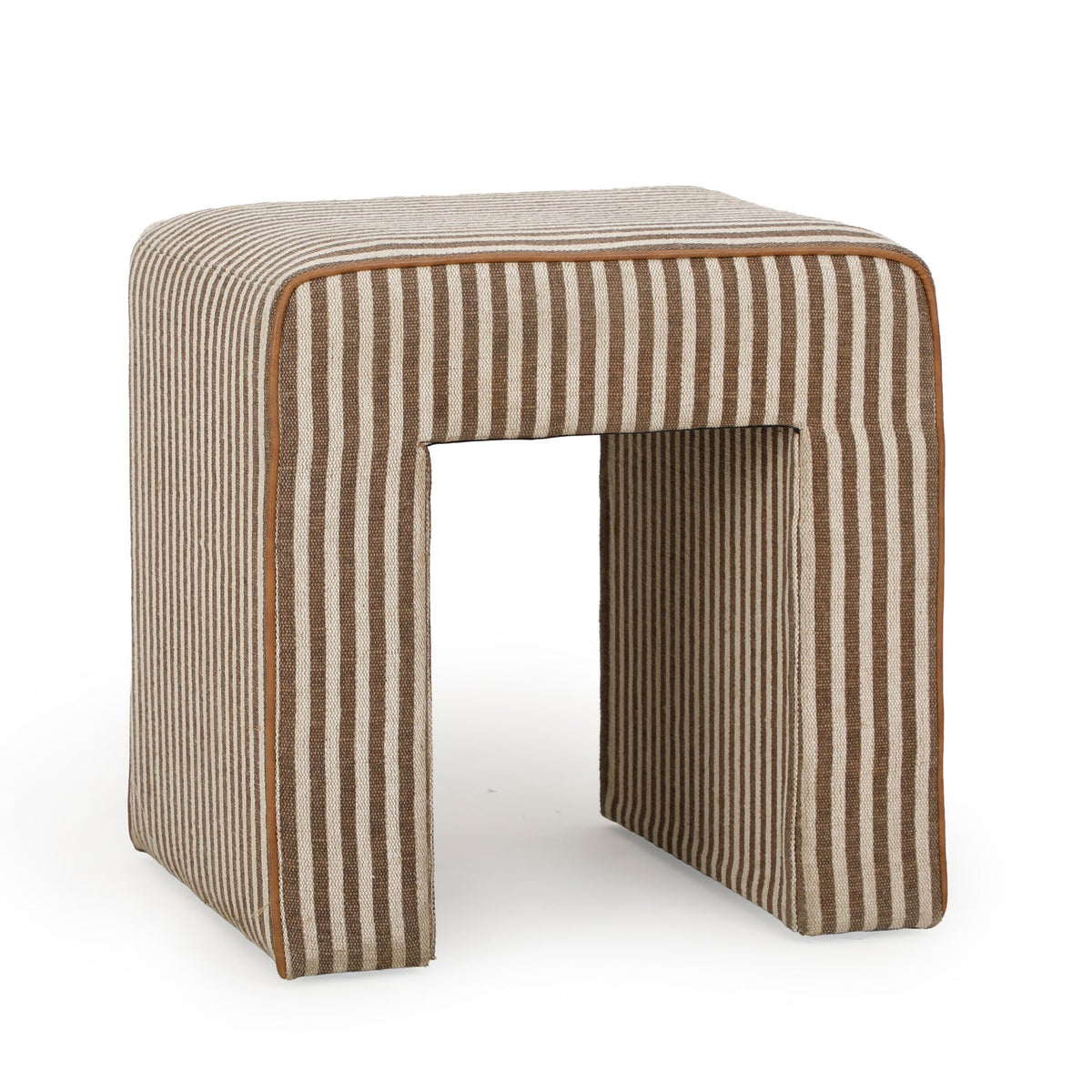 Byron Square Cotton Jute Ottoman