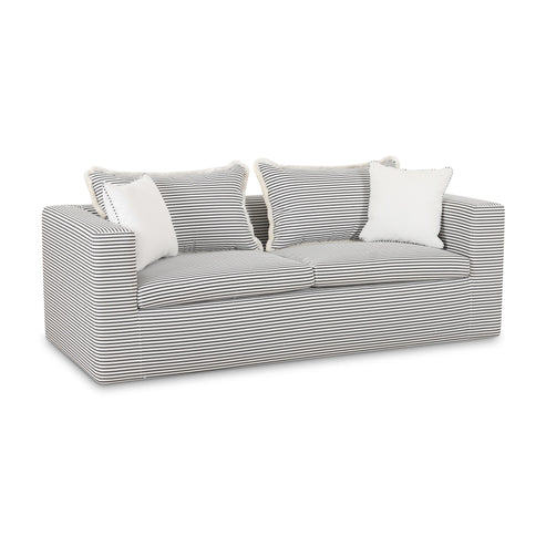 Salty 84.5" Striped Contract-Grade Indoor/Outdoor Sofa