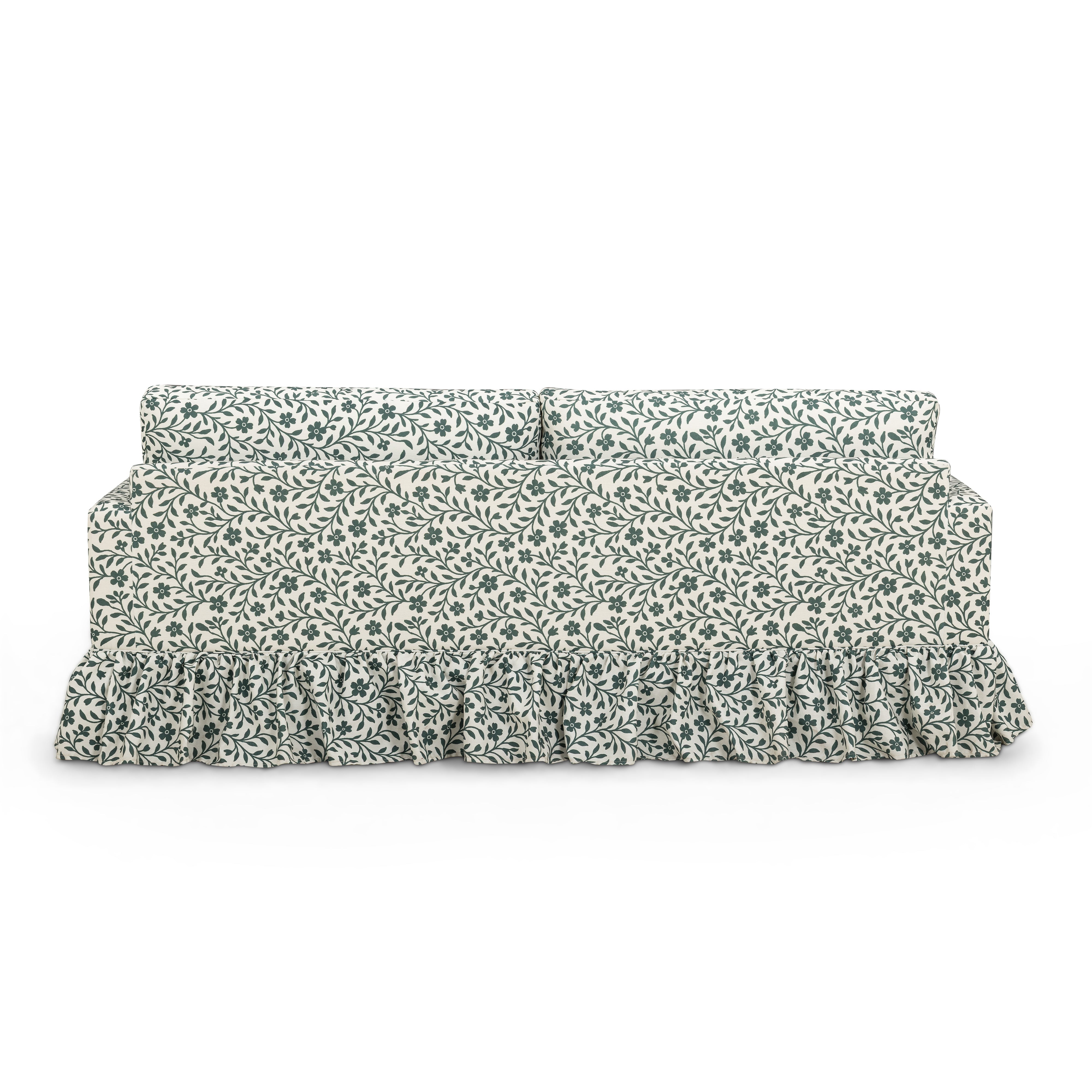 Gertrude 90" Floral Performance Linen Weave Sofa