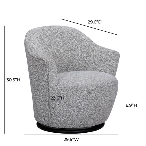 Skyla Performance Boucle Swivel Accent Chair