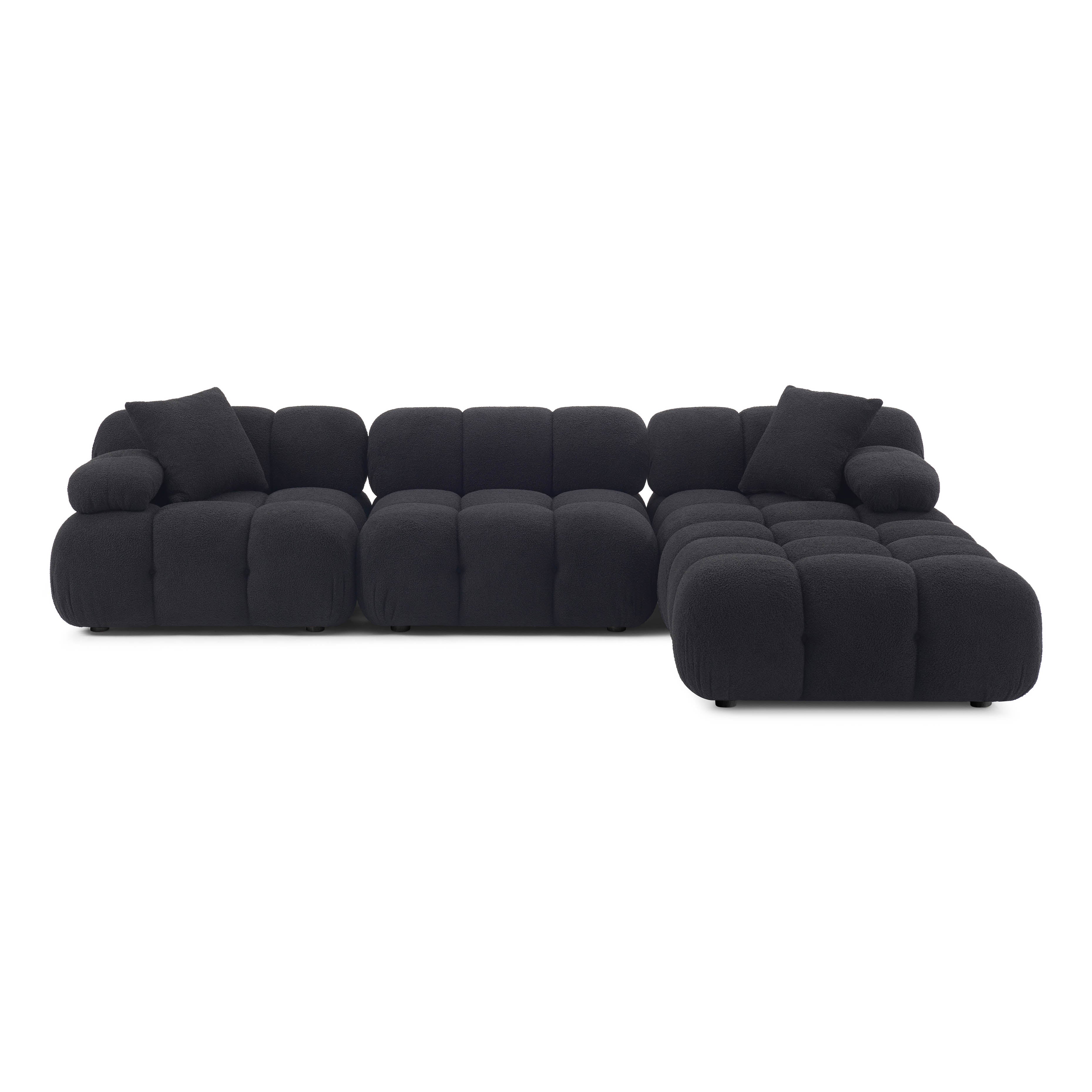 Calliope 4-Piece Performance Vegan Shearling Modular Sectional