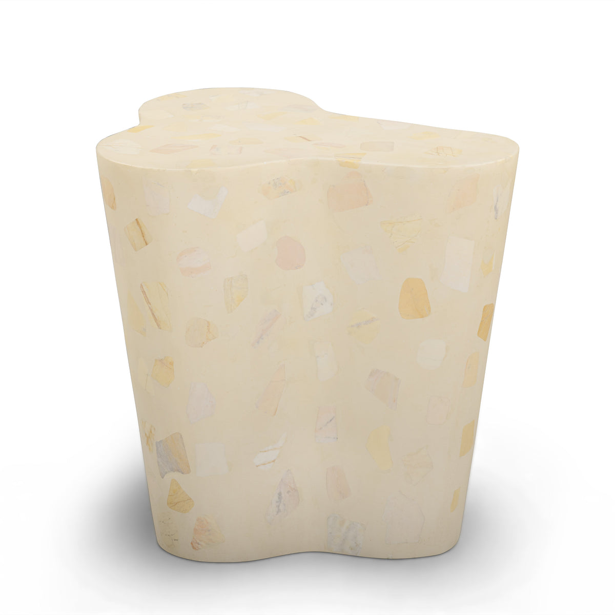 Slab Faux Terrazzo Side Table