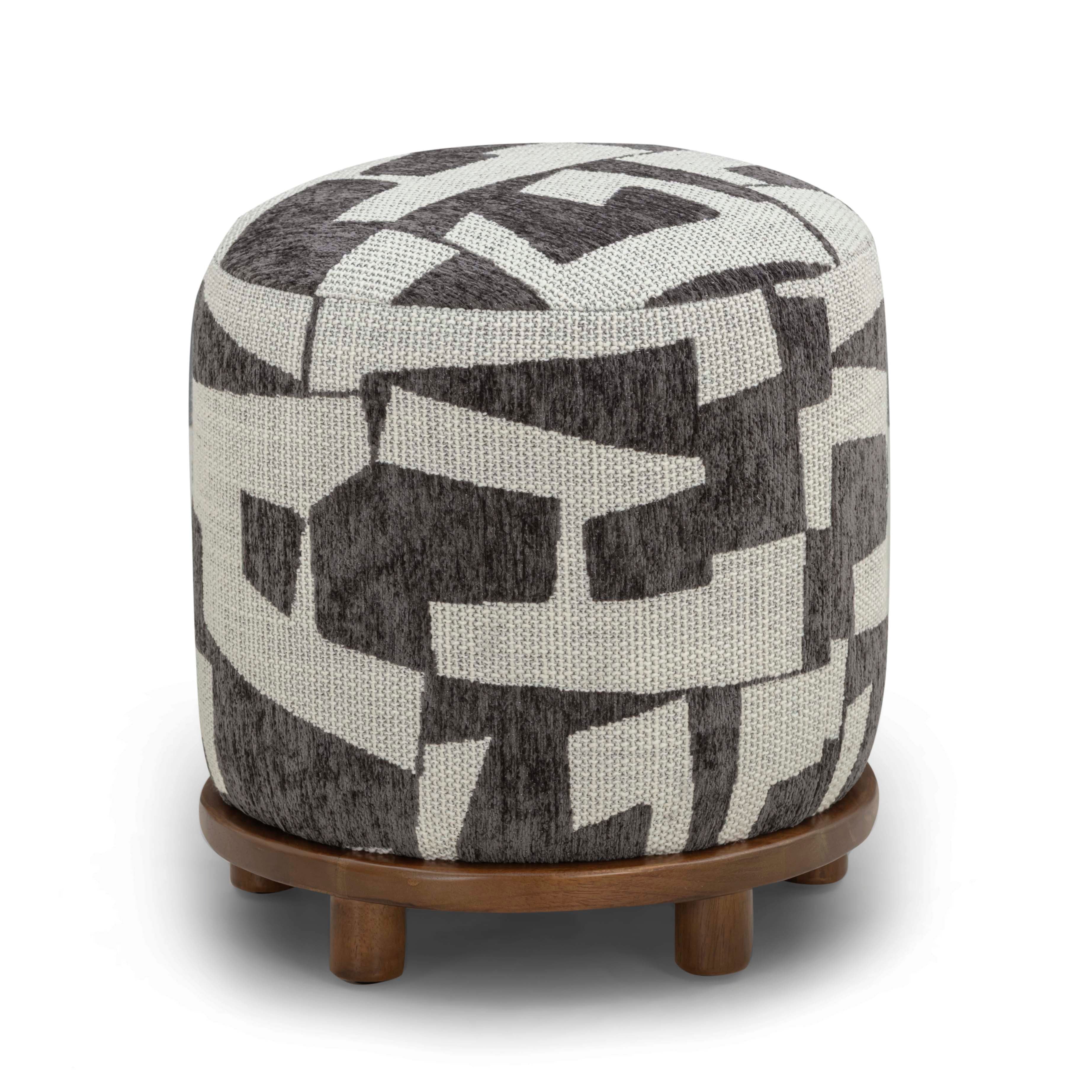 Bisou Performance Jacquard Ottoman