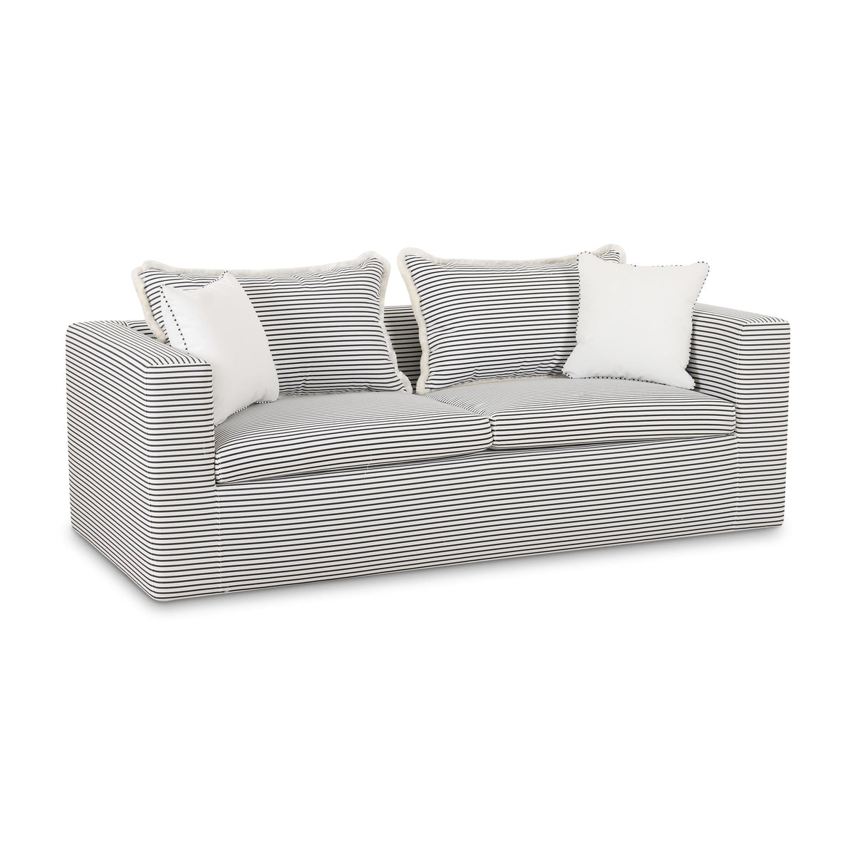 Salty 84.5" Striped Contract-Grade Indoor/Outdoor Sofa