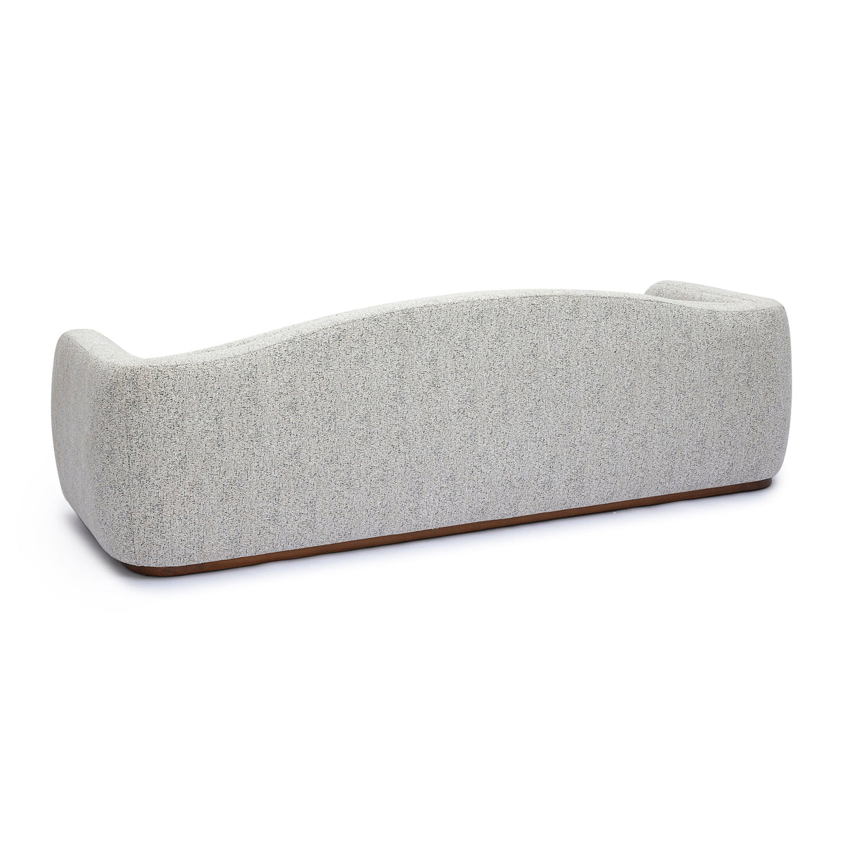 Camille 99" Sofa by TOV Furniture — black-and-white sofa, rear view showing sculpted curved back.