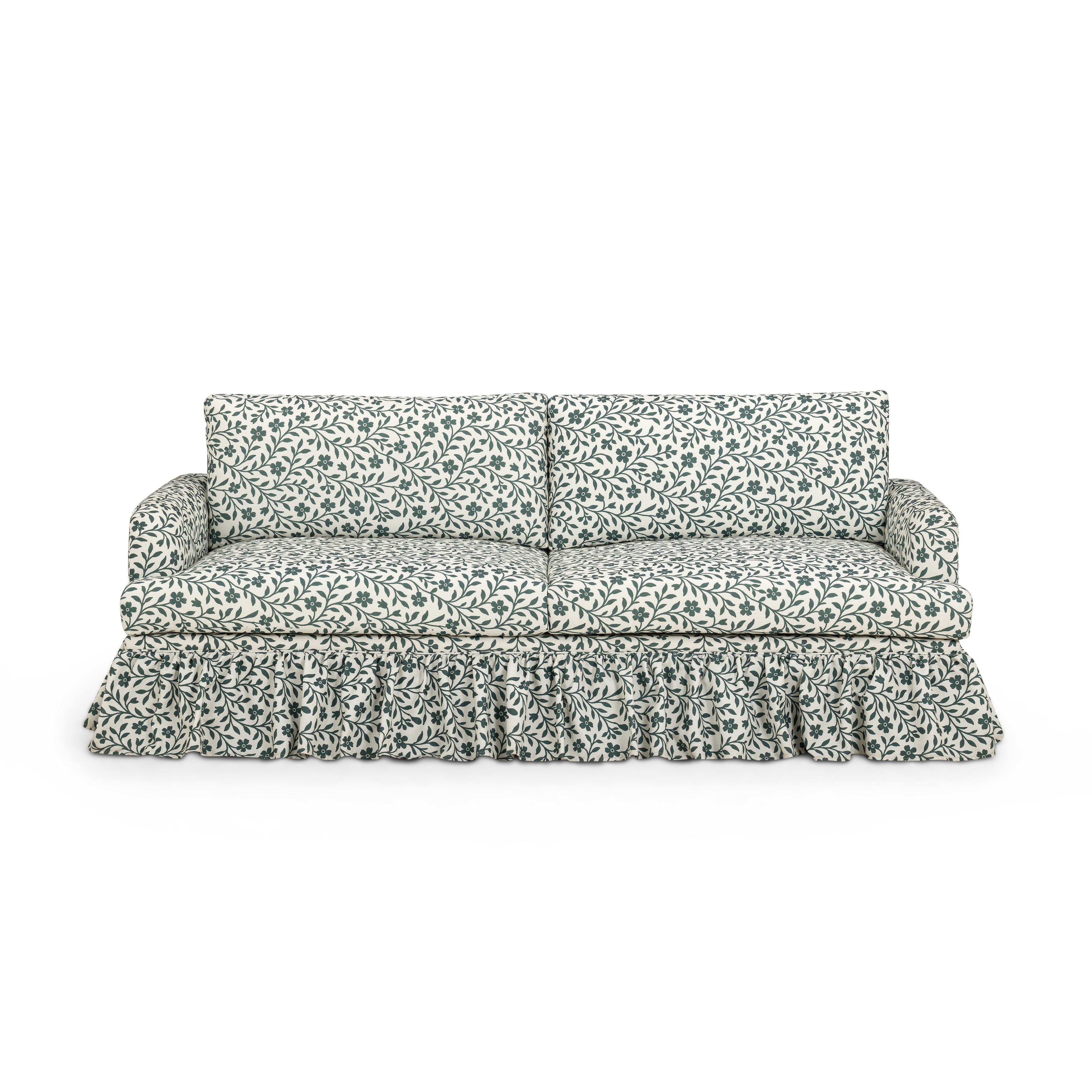 Gertrude 90" Floral Performance Linen Weave Sofa