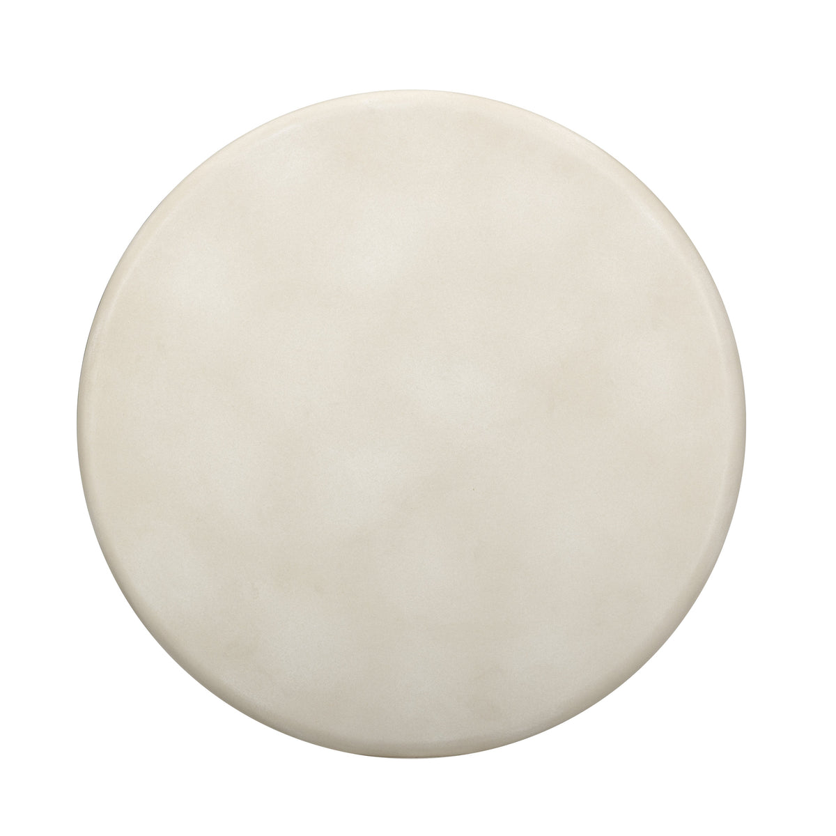 Fafo Beige Indoor/Outdoor Concrete Side Table by TOV Furniture — top view of the smooth round concrete surface.