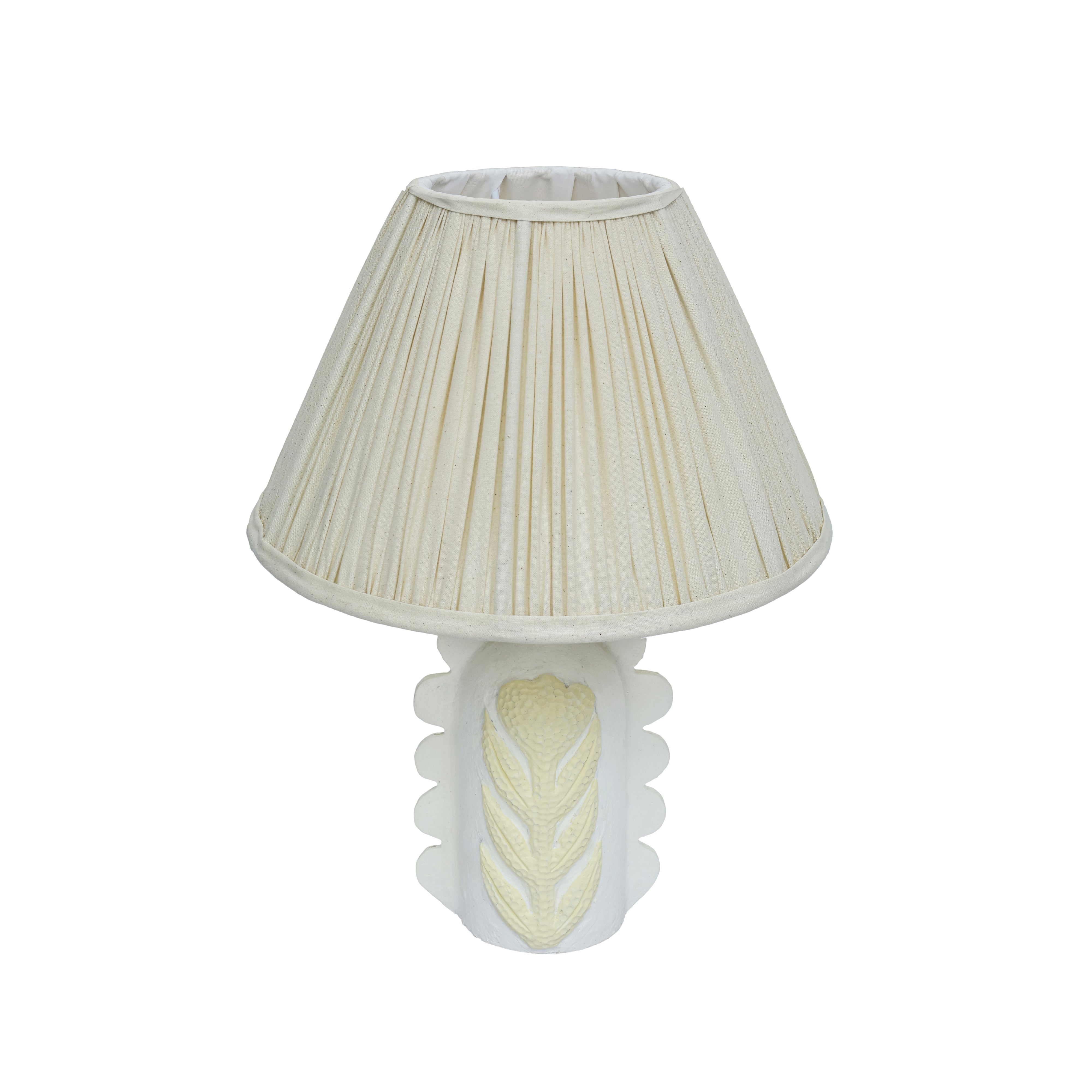 Edith Papier Mache Flower Pleated Table Lamp