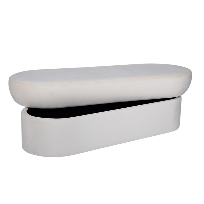 Andrea Performance Velvet Storage Bench