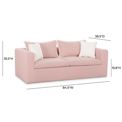 Salty 84.5" Striped Contract-Grade Indoor/Outdoor Sofa