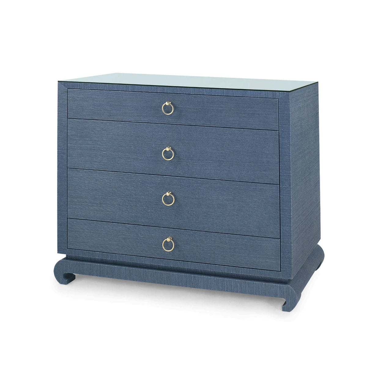 Ming Large 4-Drawer with Glass Top