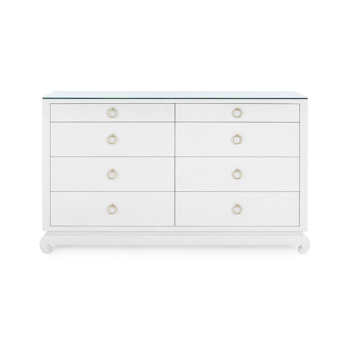 Ming Extra Large 8-Drawer with Glass Top