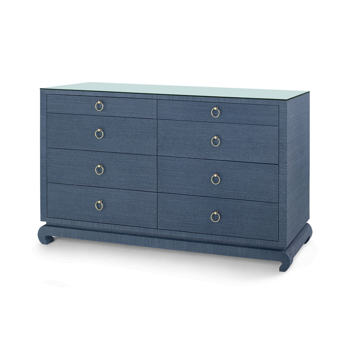 Ming Extra Large 8-Drawer with Glass Top