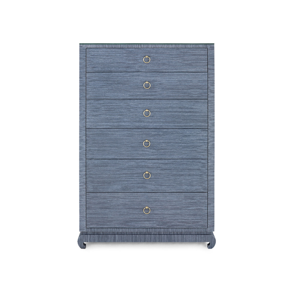 Ming Tall 6-Drawer with Glass Top