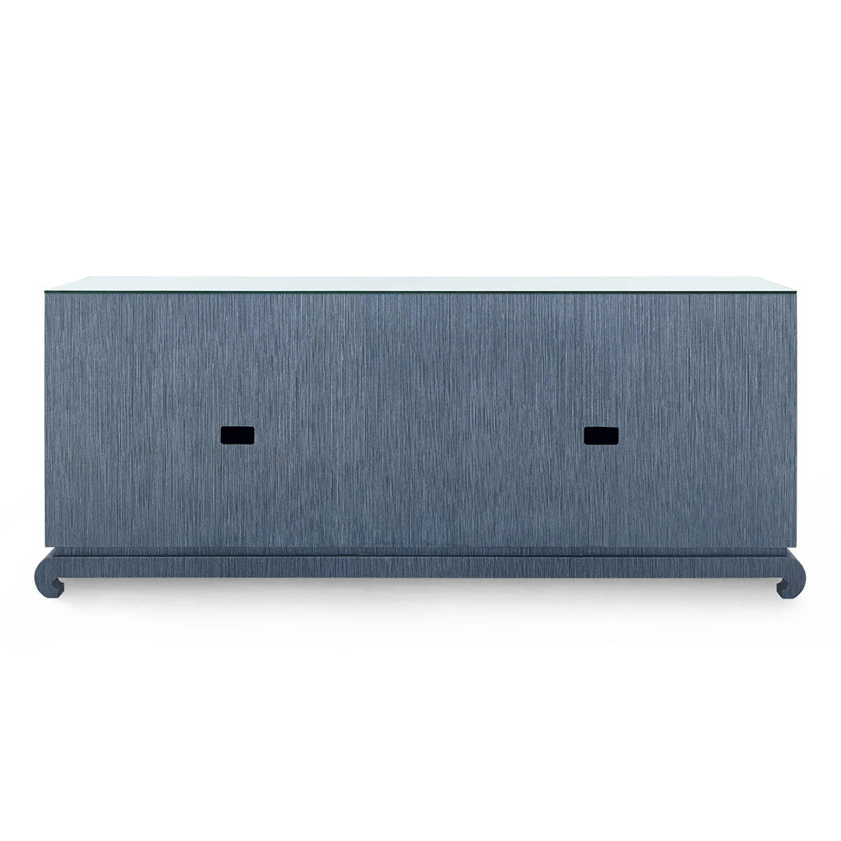 Meredith Extra Large 4-Door Cabinet with Glass Top
