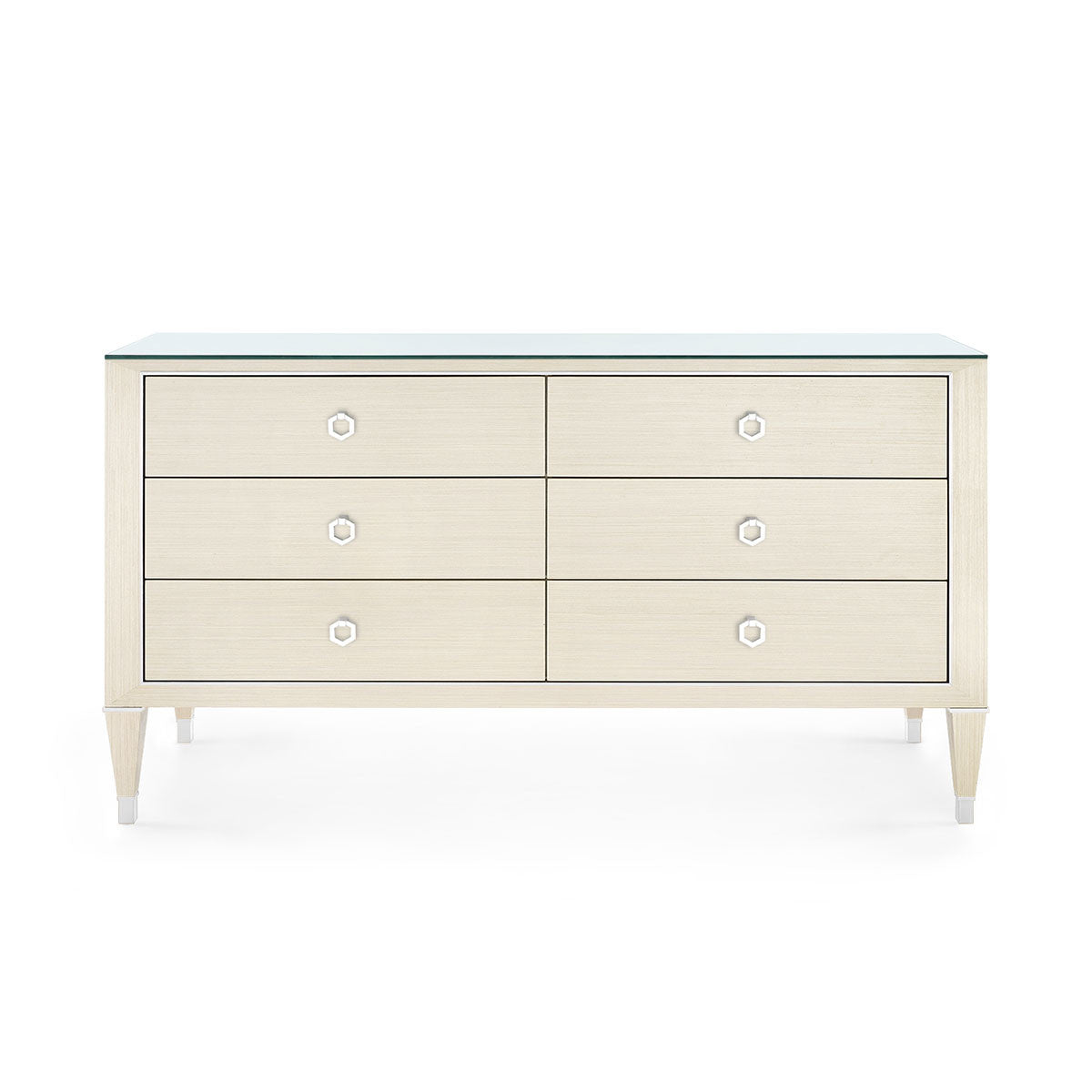 Morris Extra Large 6-Drawer with Glass Top