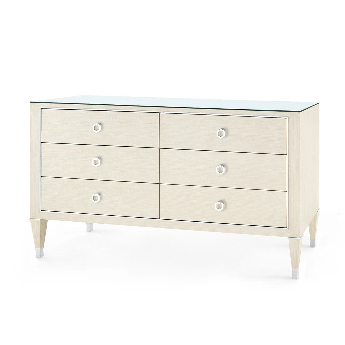 Morris Extra Large 6-Drawer with Glass Top