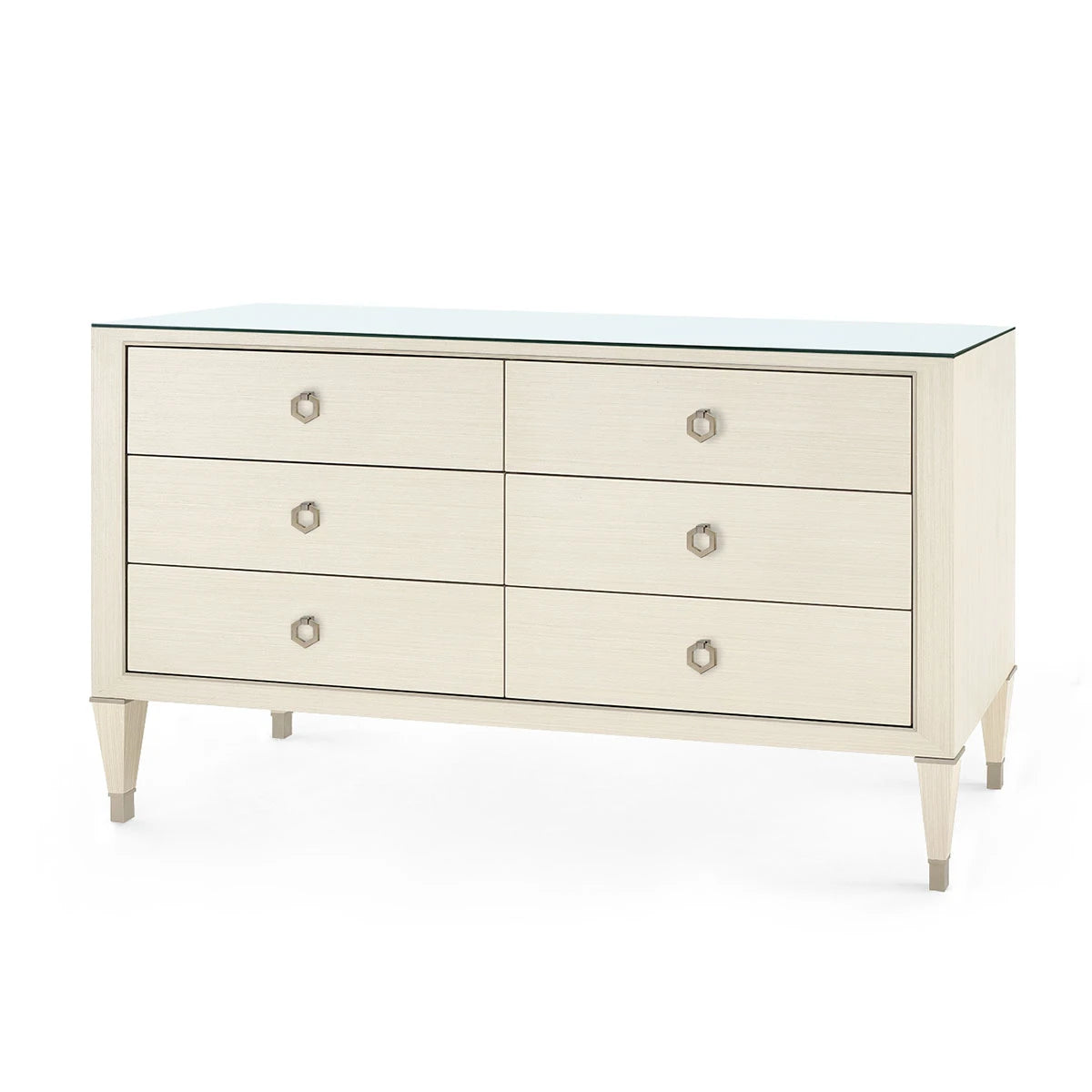 Morris Extra Large 6-Drawer with Glass Top