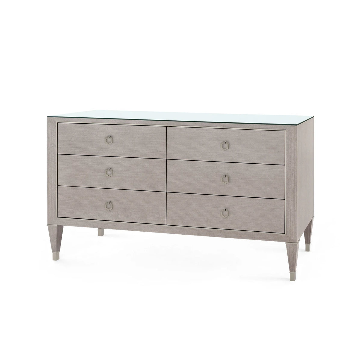 Morris Extra Large 6-Drawer with Glass Top